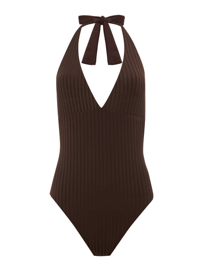 HALTER MIO W/ REMOVABLE CUPS ESPRESSO | Sanctuary Clothing
