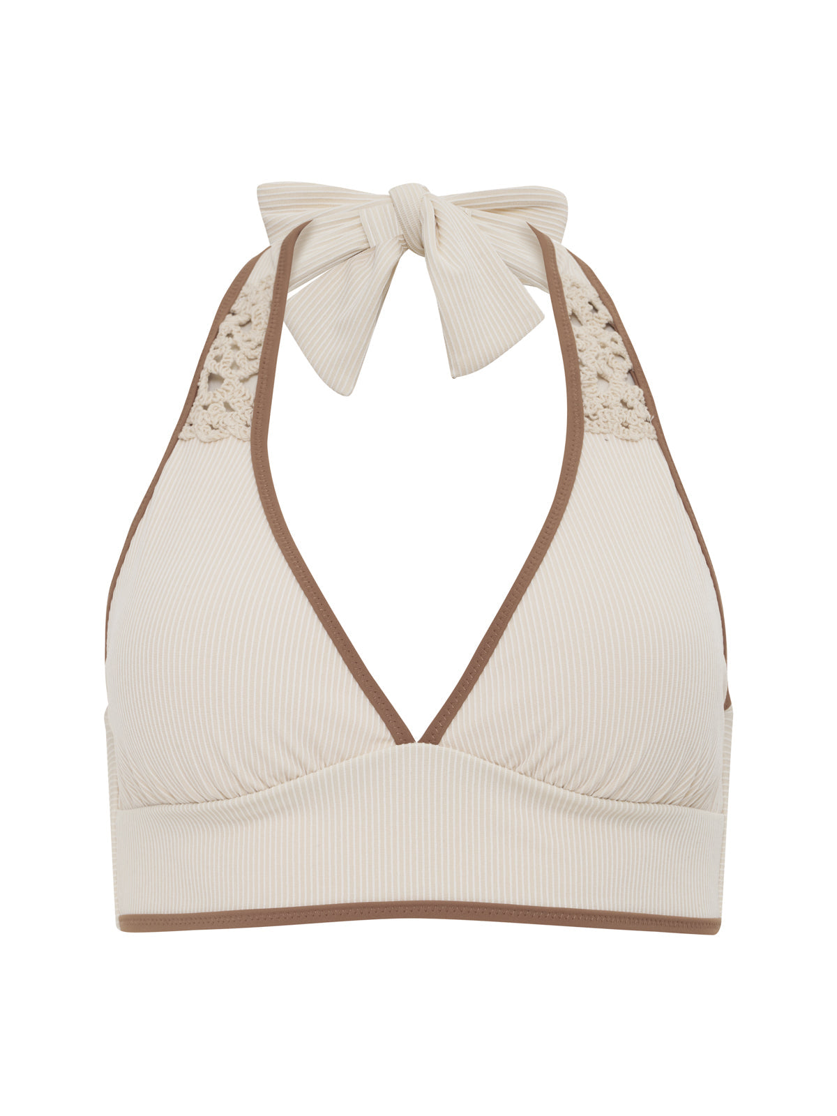 HALTER TALL TRI W/ REMOV. CUPS WHITE SAND | Sanctuary Clothing