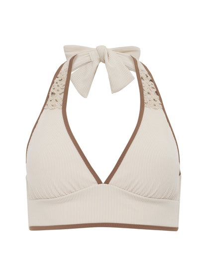 HALTER TALL TRI W/ REMOV. CUPS WHITE SAND | Sanctuary Clothing