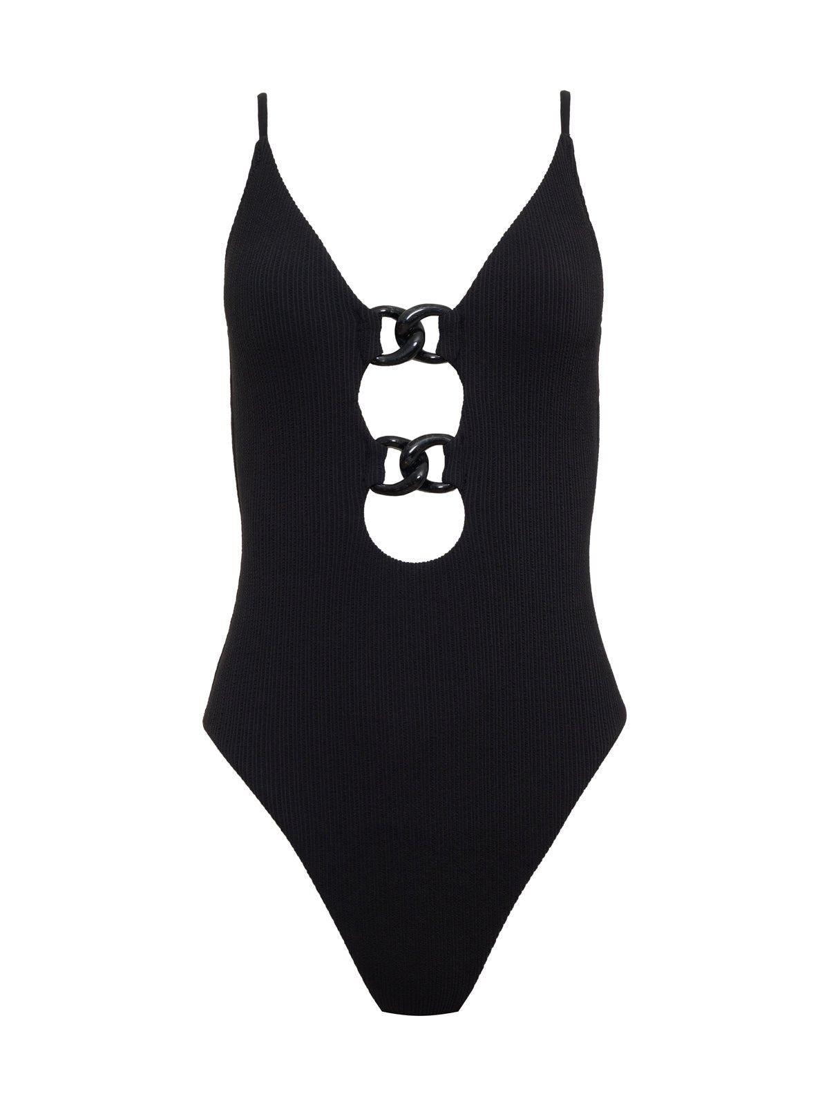 Opened Front Mio One-Piece Swimsuit Black | Sanctuary Clothing