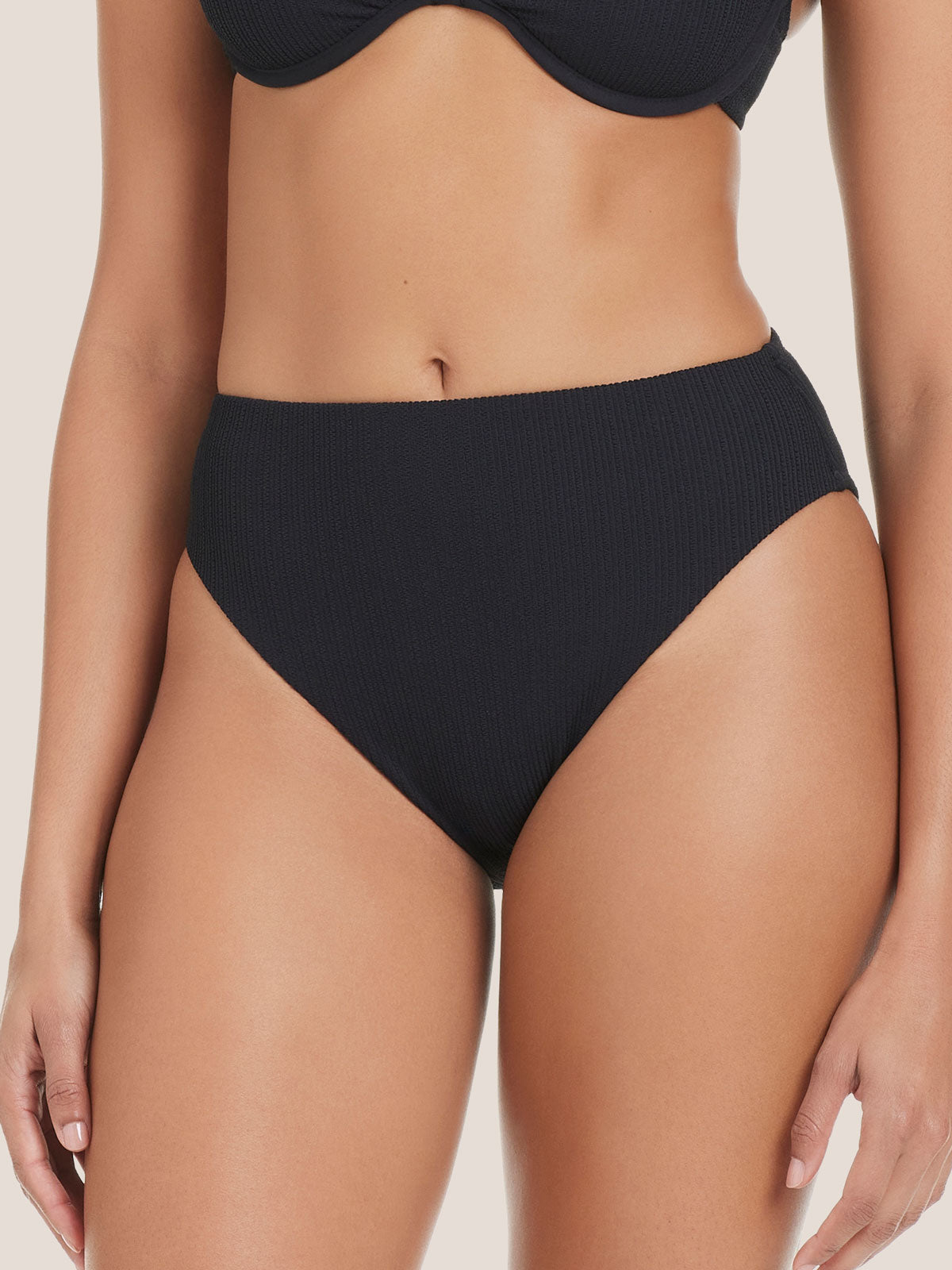 High Leg High Rise Bikini Bottom Black | Sanctuary Clothing