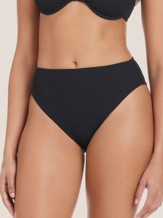 High Leg High Rise Bikini Bottom Black | Sanctuary Clothing