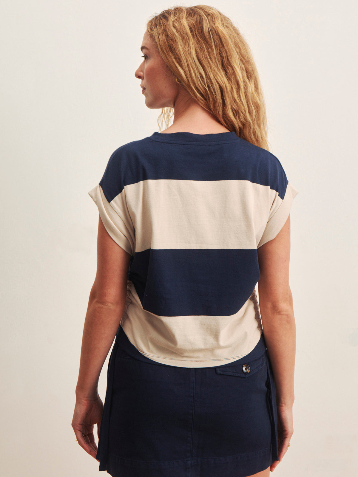 ALL DAY RUCHED TEE NAVY BLAZER/DARK OPAL RUGBY | Sanctuary Clothing