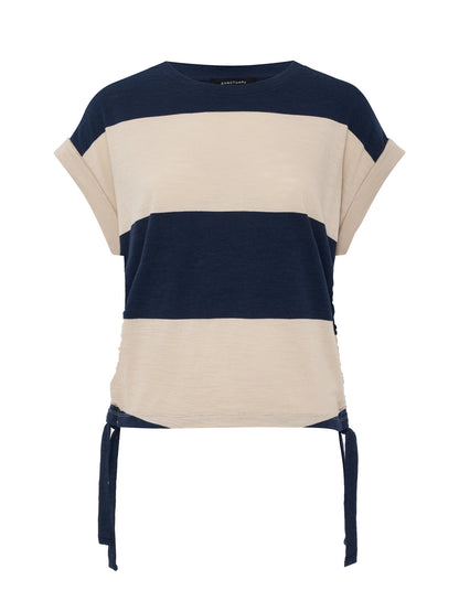 ALL DAY RUCHED TEE NAVY BLAZER/DARK OPAL RUGBY | Sanctuary Clothing