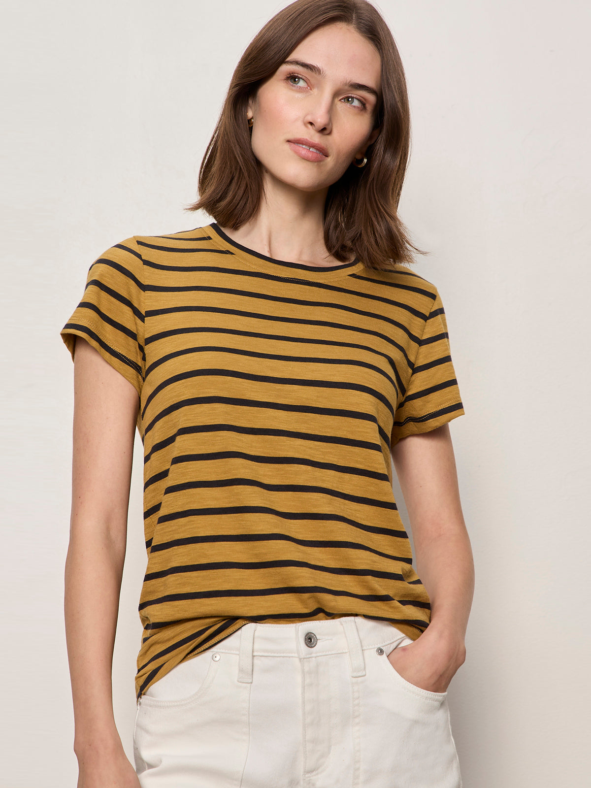THE PERFECT TEE CUMIN/BLACK STRIPE | Sanctuary Clothing