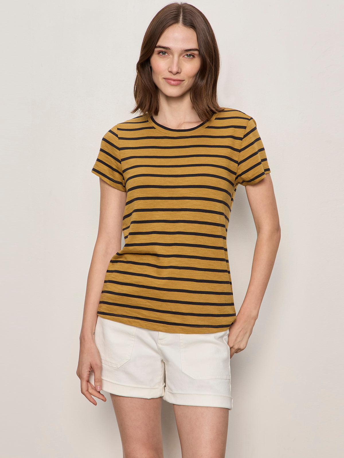 THE PERFECT TEE CUMIN/BLACK STRIPE | Sanctuary Clothing