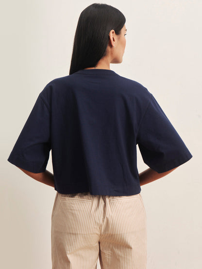 FREYA PLACKET TEE NAVY BLAZER | Sanctuary Clothing