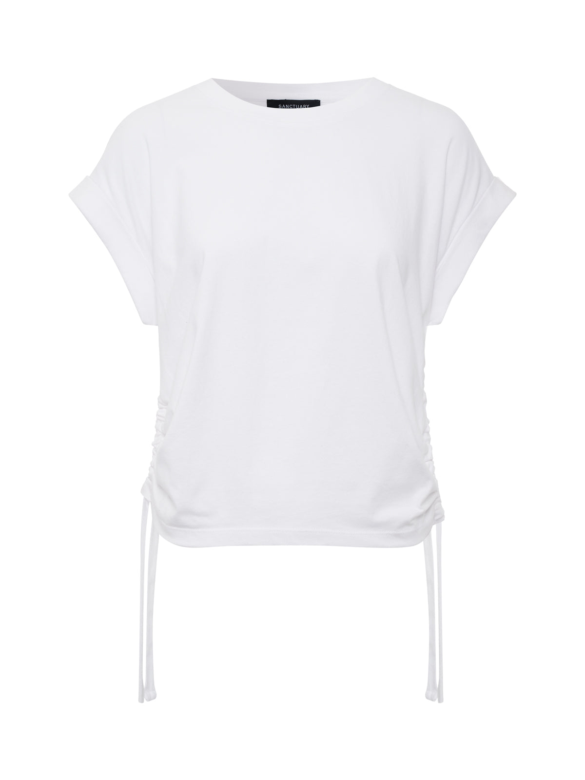 ALL DAY RUCHED TEE WHITE | Sanctuary Clothing