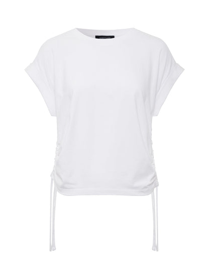 ALL DAY RUCHED TEE WHITE | Sanctuary Clothing