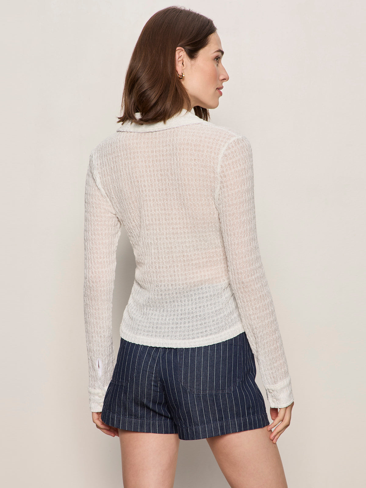 JUNO TEXTURED BUTTON FRONT CHALK | Sanctuary Clothing