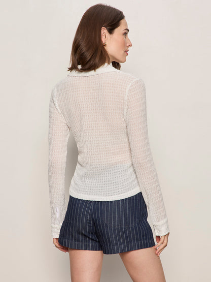 JUNO TEXTURED BUTTON FRONT CHALK | Sanctuary Clothing