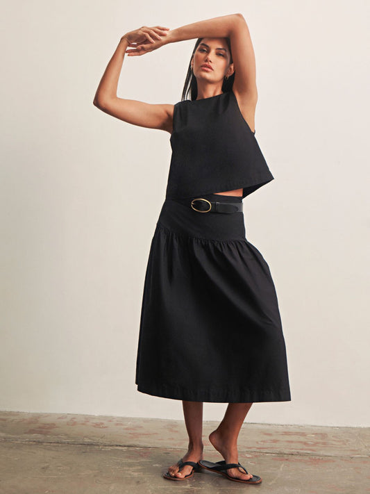 THE DESIRED SUMMER CROP SHELL BLACK | Sanctuary Clothing