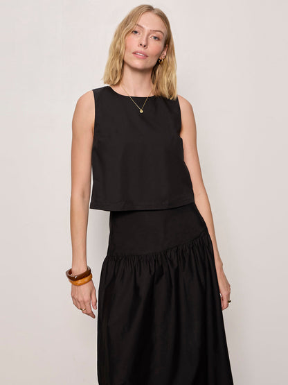 THE DESIRED SUMMER CROP SHELL BLACK | Sanctuary Clothing
