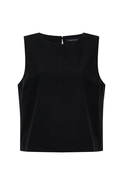 THE DESIRED SUMMER CROP SHELL BLACK | Sanctuary Clothing