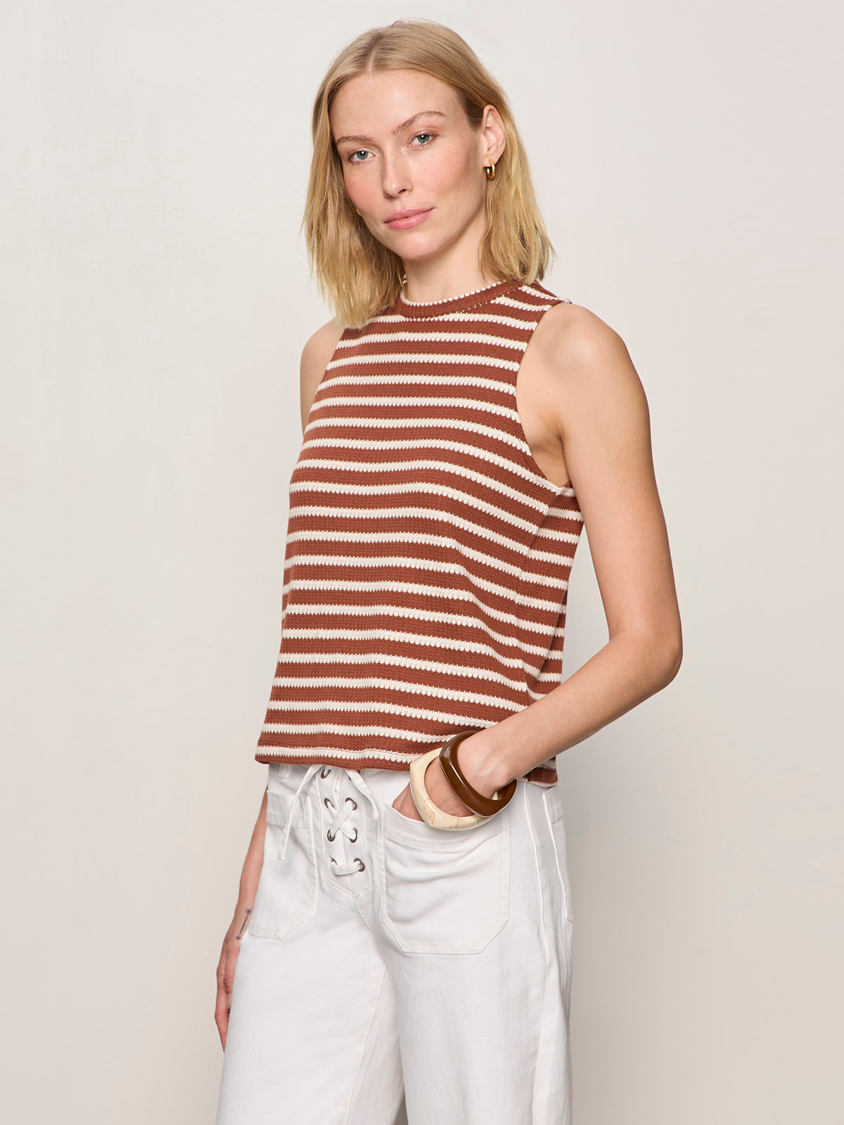 CAMPARI TANK CLAY STRIPE | Sanctuary Clothing