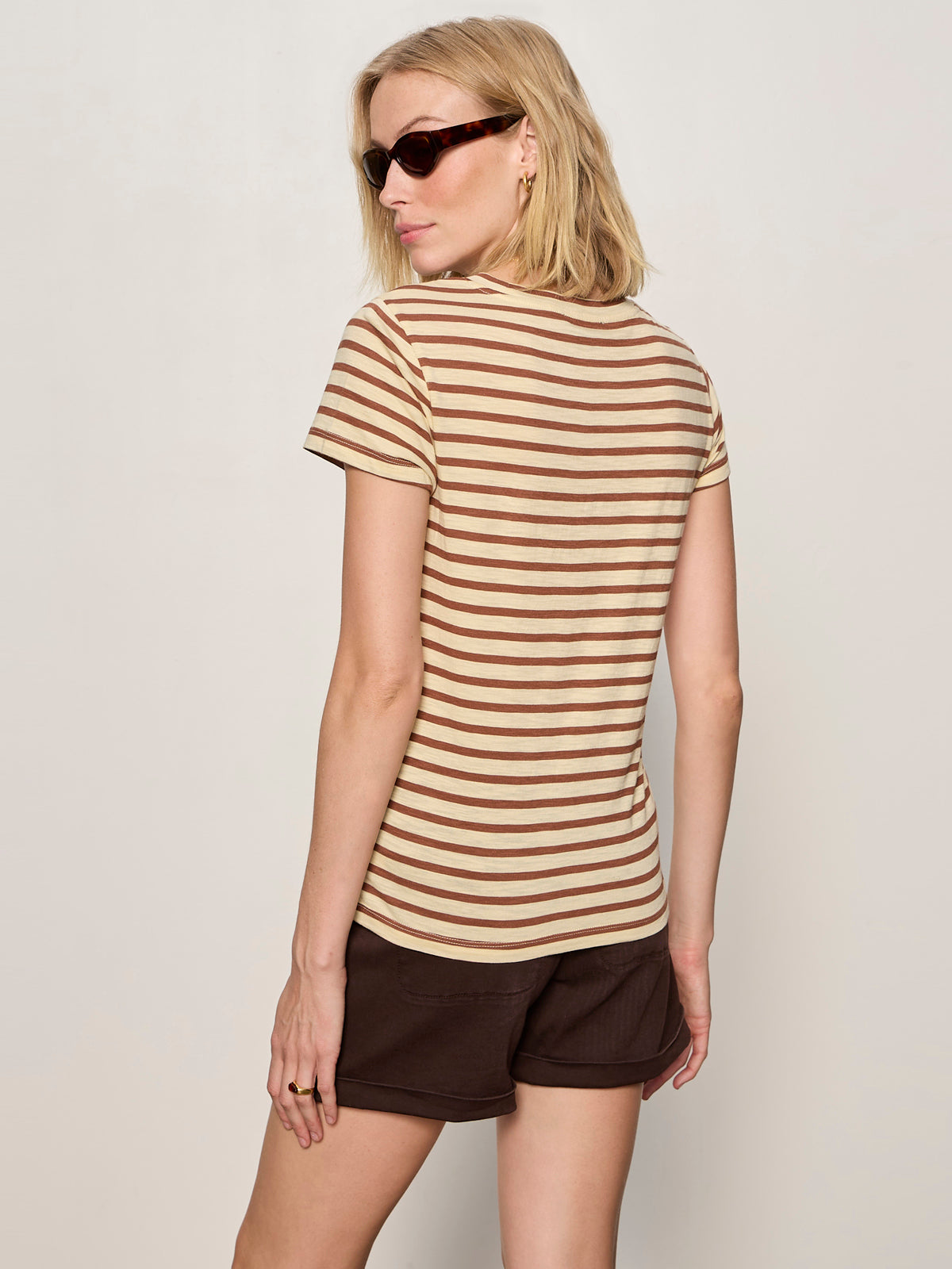 THE PERFECT TEE CHOCO BANANA STRIPE | Sanctuary Clothing