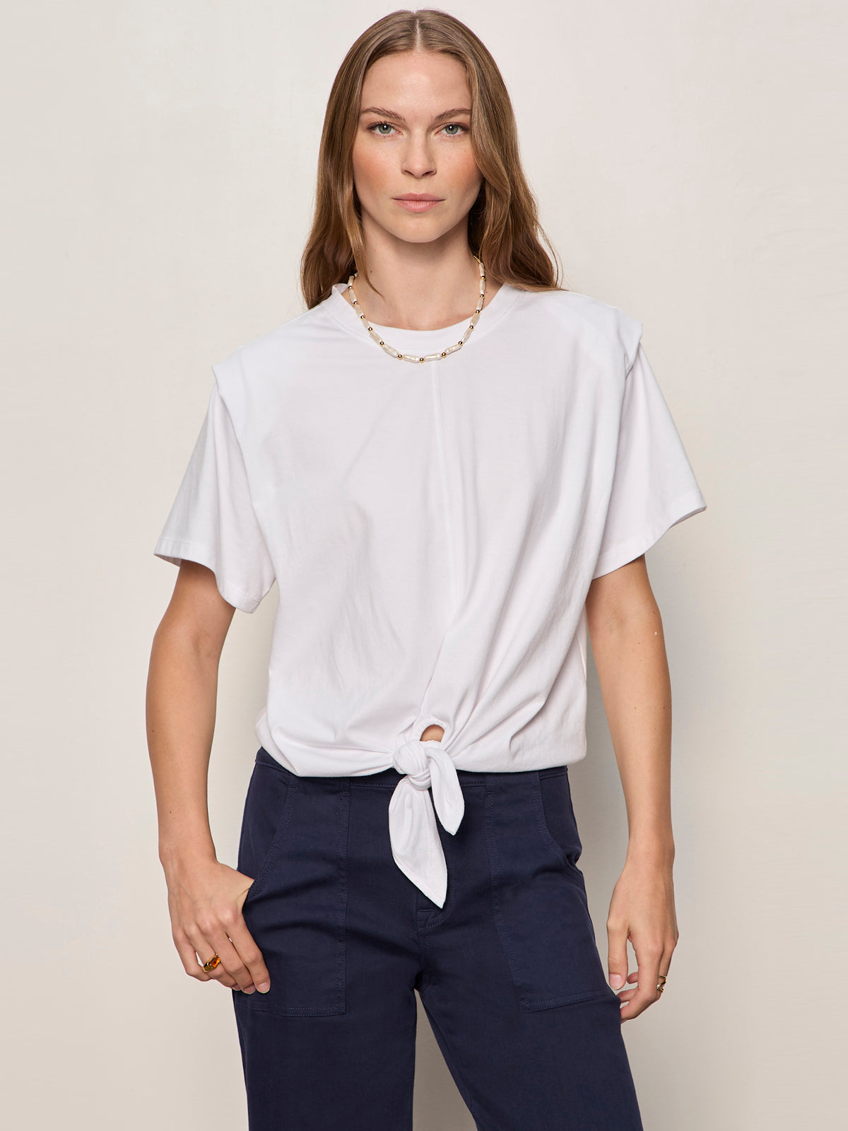 GOOD TO GO TIE FRONT TEE WHITE | Sanctuary Clothing