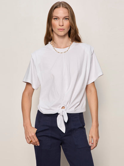 GOOD TO GO TIE FRONT TEE WHITE | Sanctuary Clothing