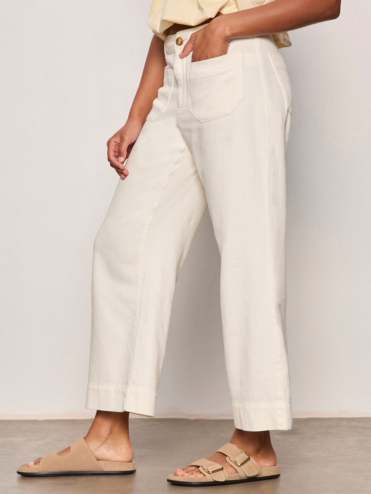 SOFT MARINE WIDE LEG CROP COLLAGEN | Sanctuary Clothing