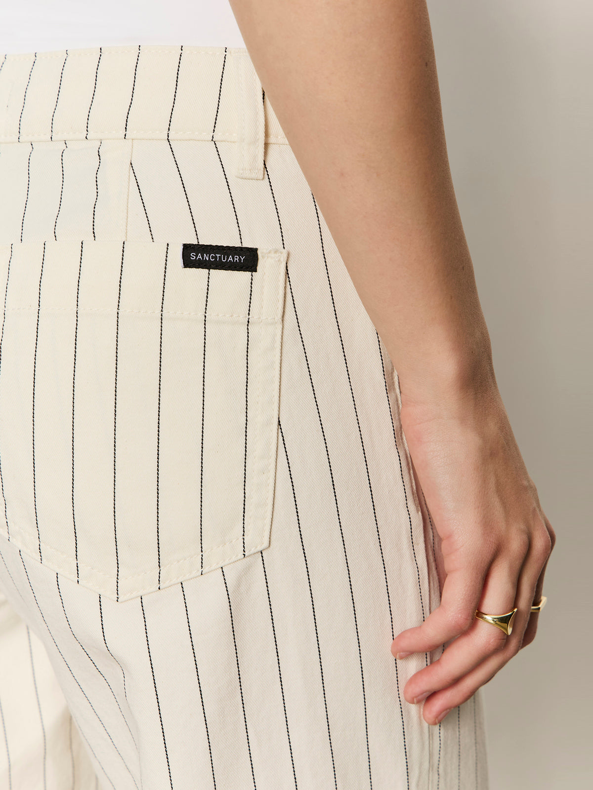 The Marine Jean Bleached White Pinstripe | Sanctuary Clothing