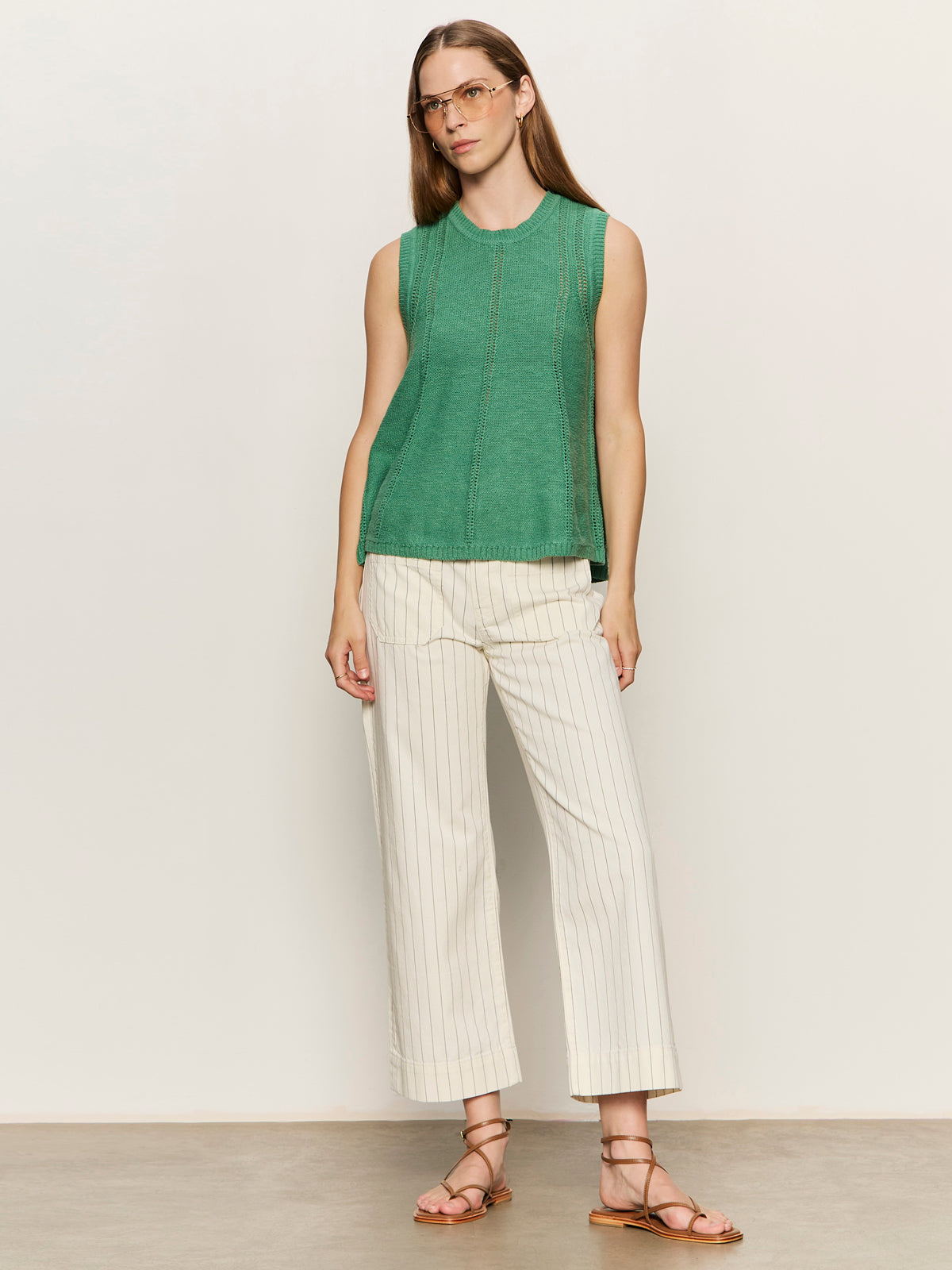 The Marine Jean Bleached White Pinstripe | Sanctuary Clothing