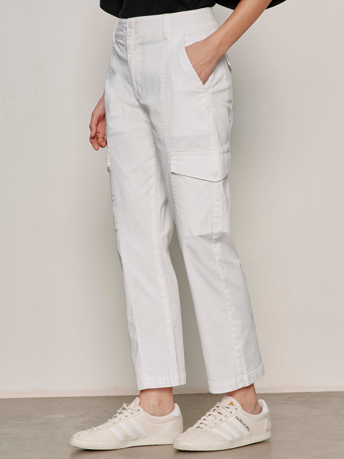 Rebel Straight Crop Pant Chalk | Sanctuary Clothing