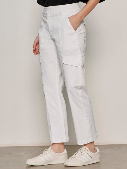 Rebel Straight Crop Pant Chalk | Sanctuary Clothing