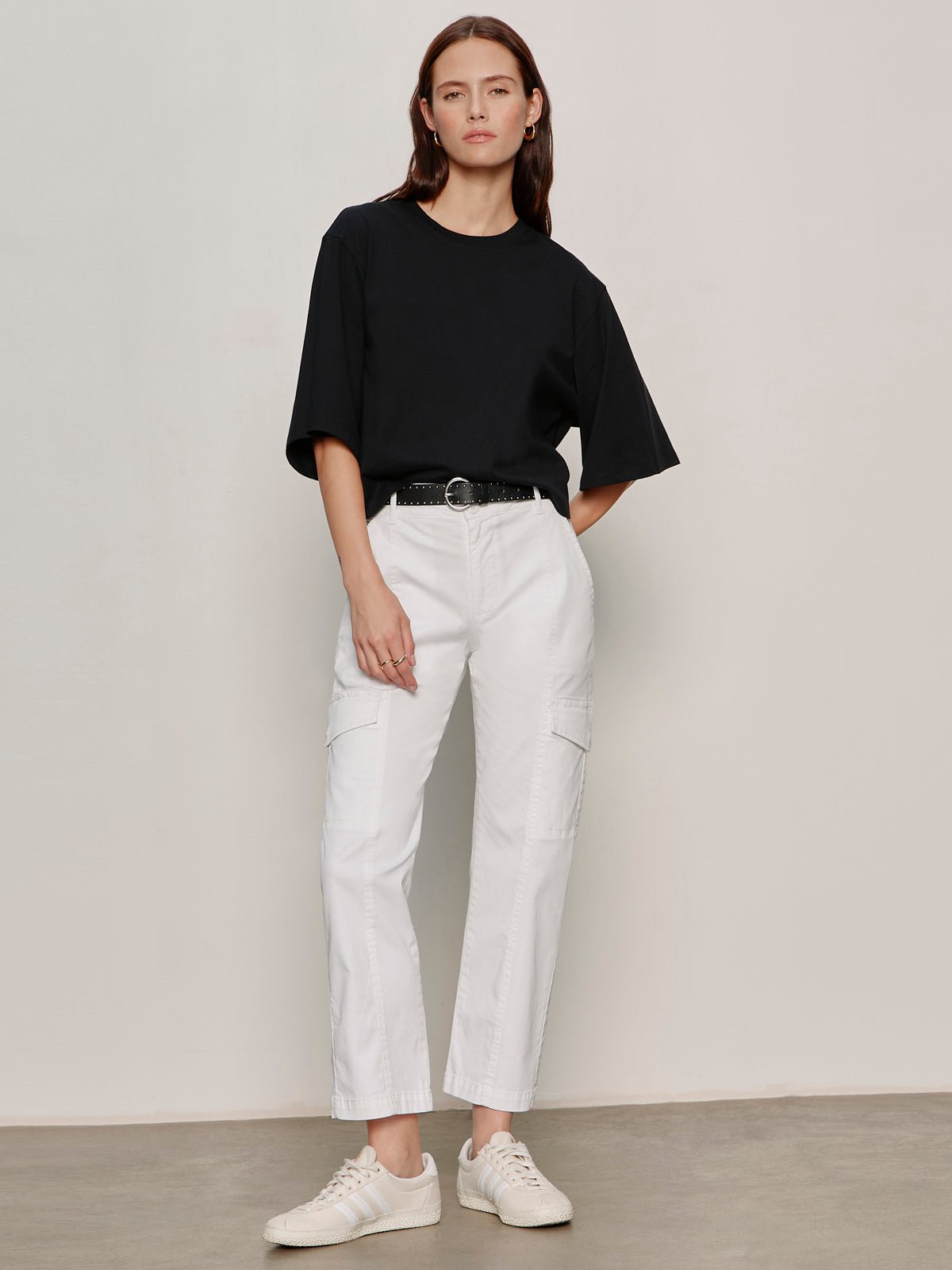 Rebel Straight Crop Pant Chalk | Sanctuary Clothing