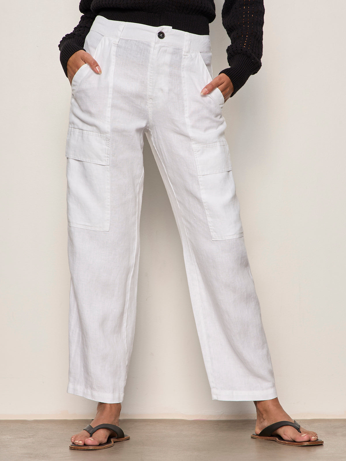 BOYFRIEND UTILITY PANT WHITE | Sanctuary Clothing