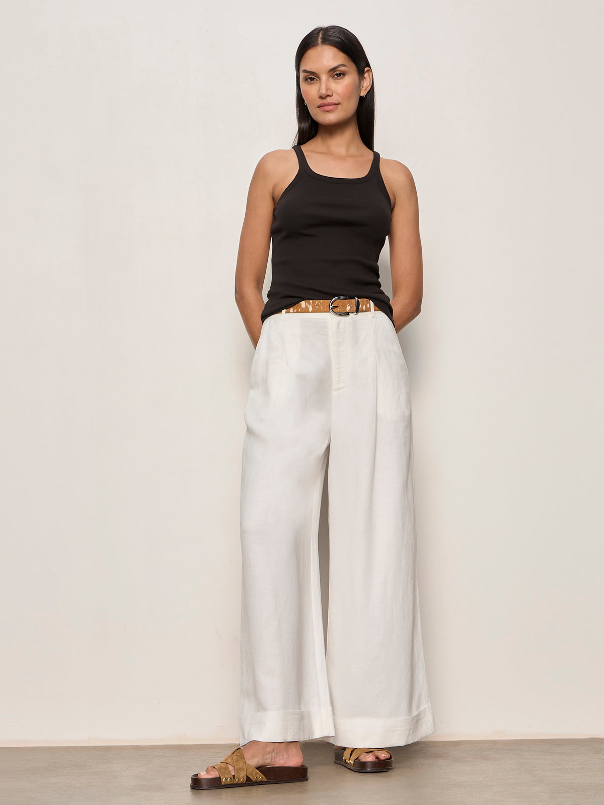 TERRACE LINEN PANT CHALK | Sanctuary Clothing
