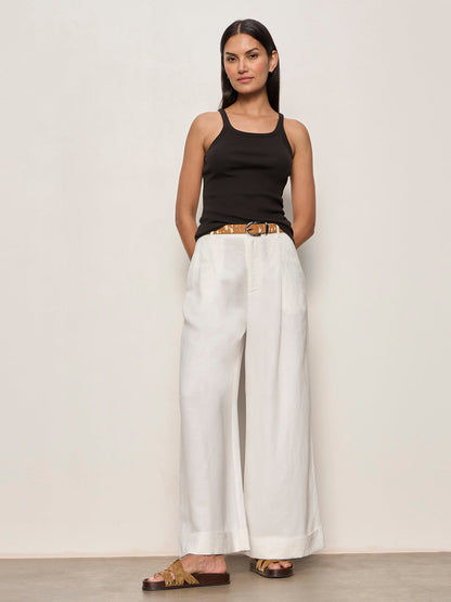 TERRACE LINEN PANT CHALK | Sanctuary Clothing