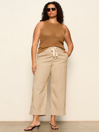 LILY CROPPED PANT LIDO STRIPE | Sanctuary Clothing