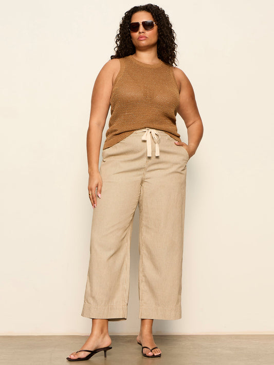 LILY CROPPED PANT LIDO STRIPE | Sanctuary Clothing