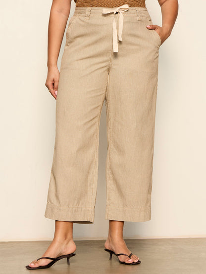 LILY CROPPED PANT LIDO STRIPE | Sanctuary Clothing