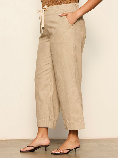 LILY CROPPED PANT LIDO STRIPE | Sanctuary Clothing