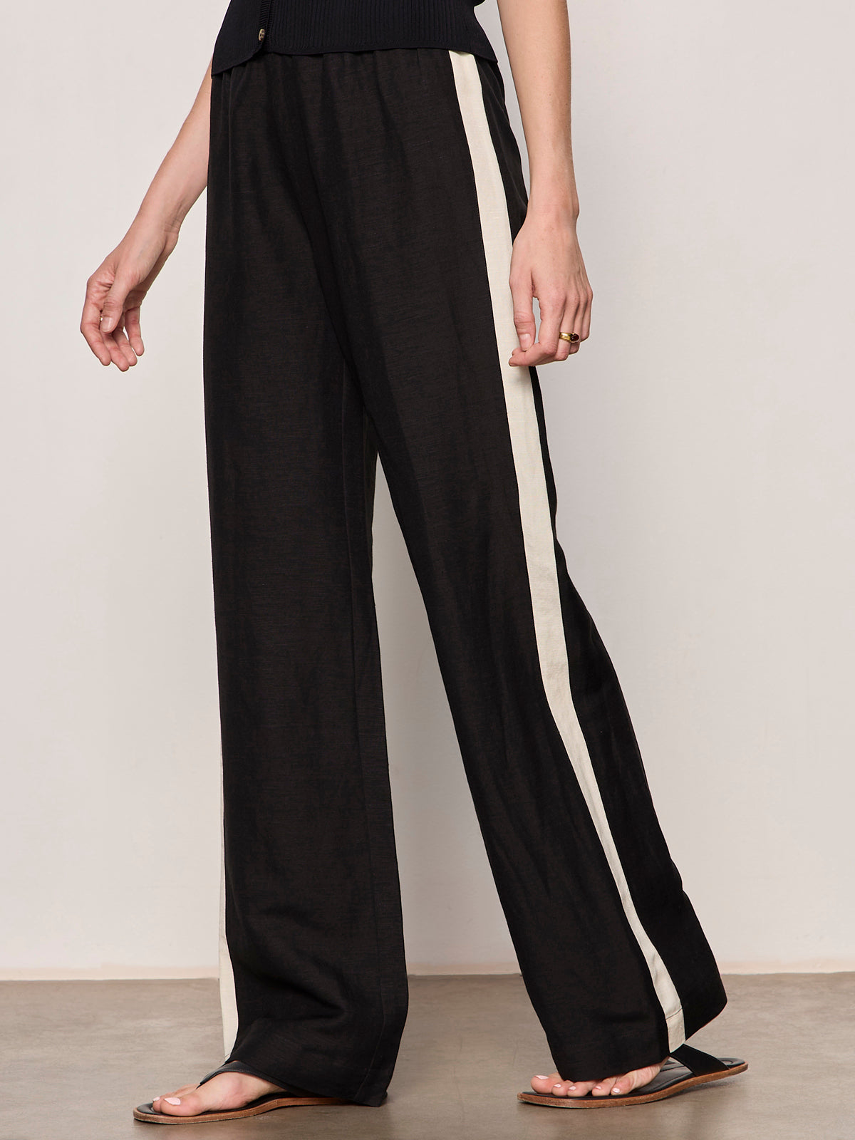 CASUAL TRACK PANT BLACK / SUMMER SAND | Sanctuary Clothing