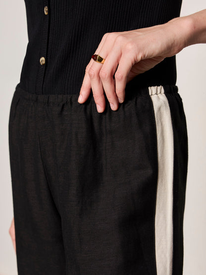 CASUAL TRACK PANT BLACK / SUMMER SAND | Sanctuary Clothing