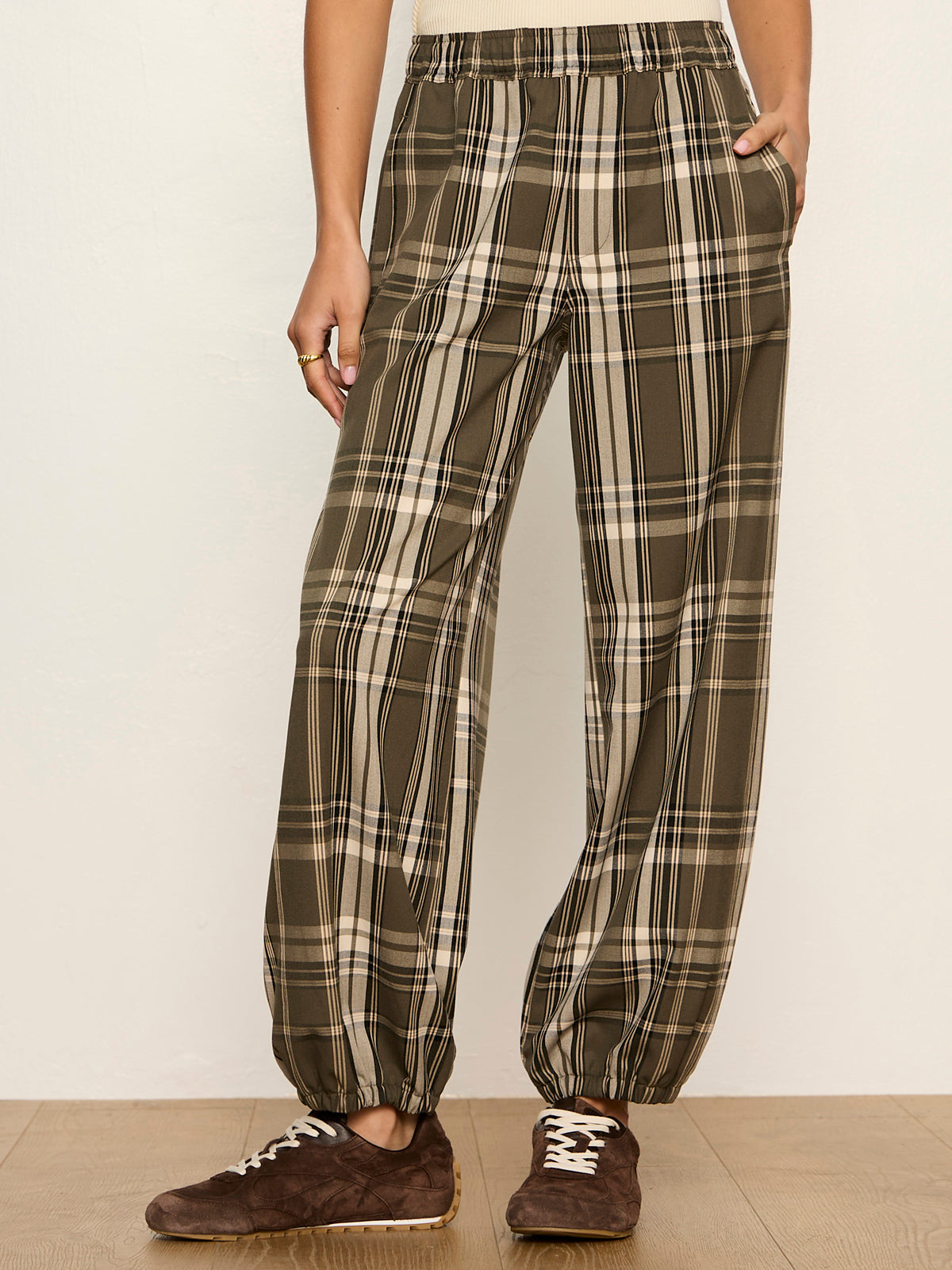 Micro Balloon Pant Linden Plaid Petite Sizing | Sanctuary Clothing