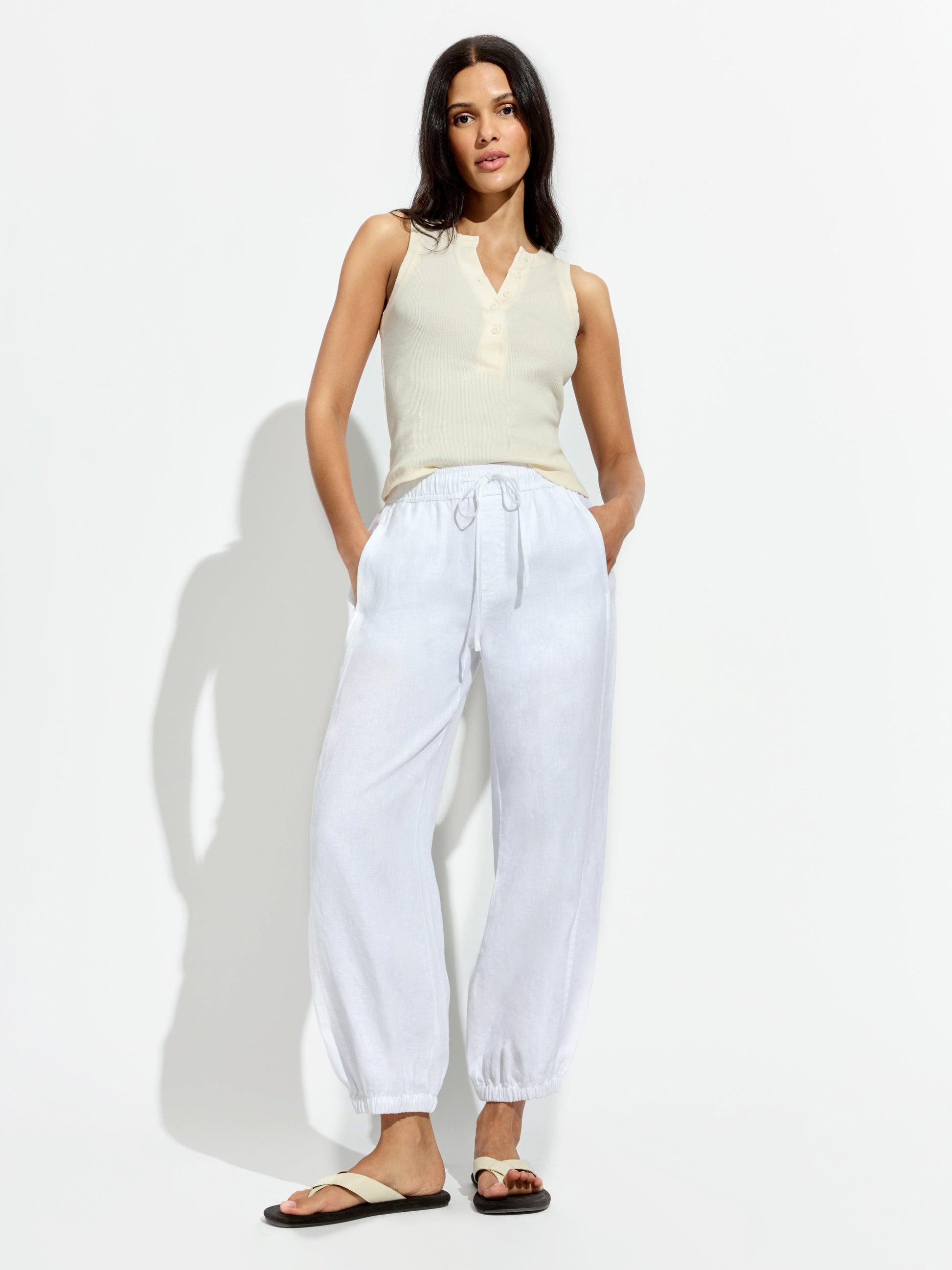 MELODY MICRO LINEN BALLOON WHITE | Sanctuary Clothing