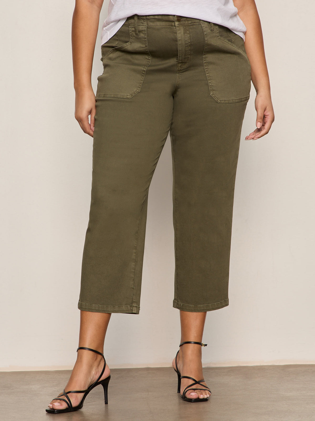 Retreat Crop Pant Burnt Olive Extended Sizing | Sanctuary Clothing