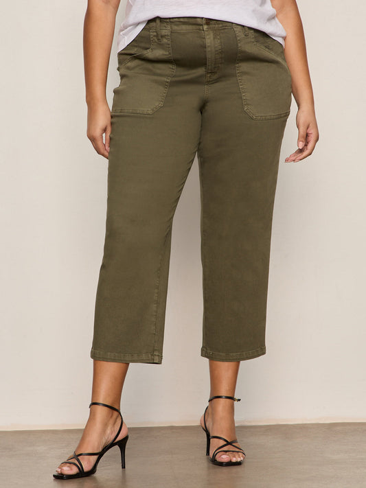 Retreat Crop Pant Burnt Olive Extended Sizing | Sanctuary Clothing