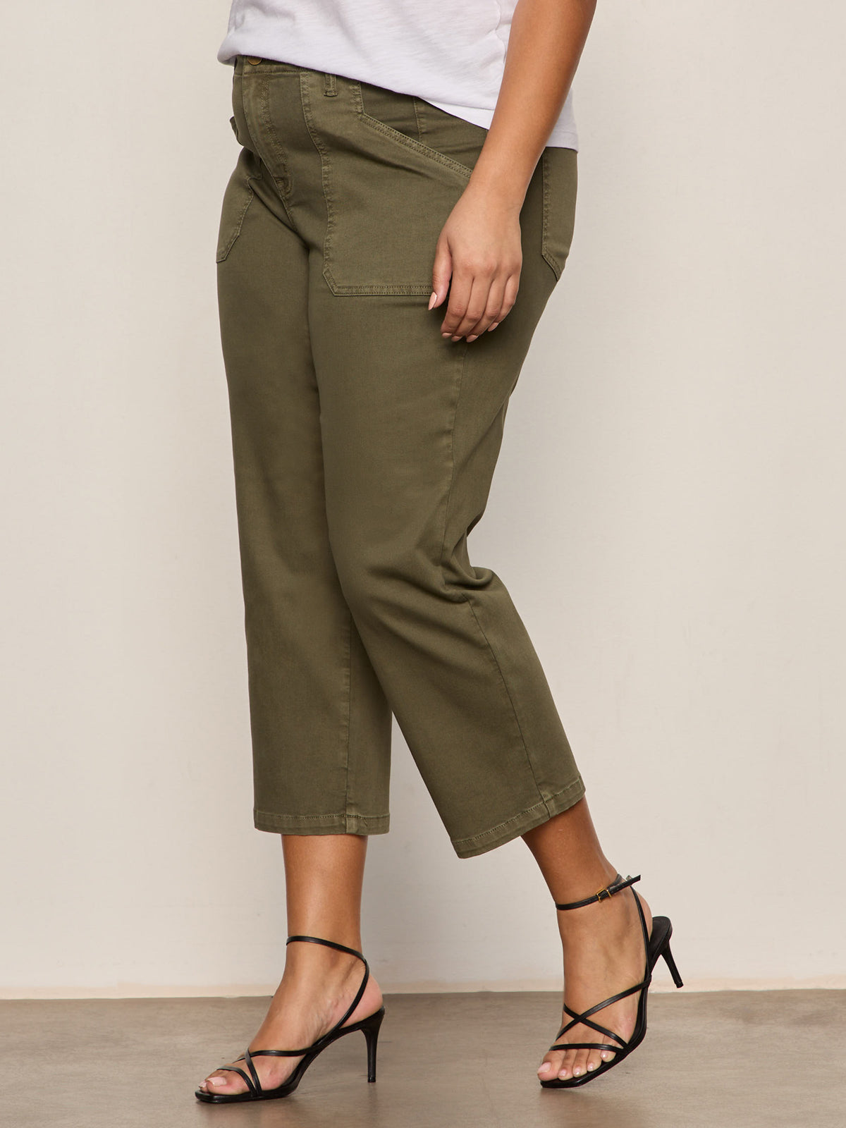 Retreat Crop Pant Burnt Olive Extended Sizing | Sanctuary Clothing