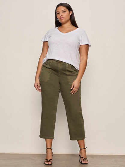 Retreat Crop Pant Burnt Olive Extended Sizing | Sanctuary Clothing