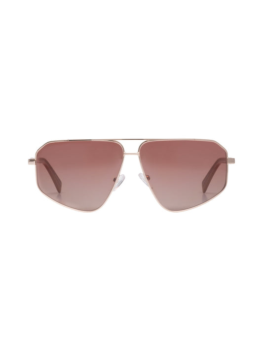 Nu Boheme Sunglasses Shiny Gold/Rose Pink Lens | Sanctuary Clothing