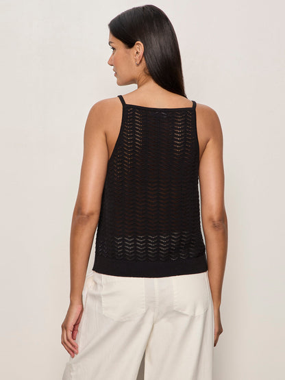 FOR KEEPS POINTELLE TANK BLACK | Sanctuary Clothing