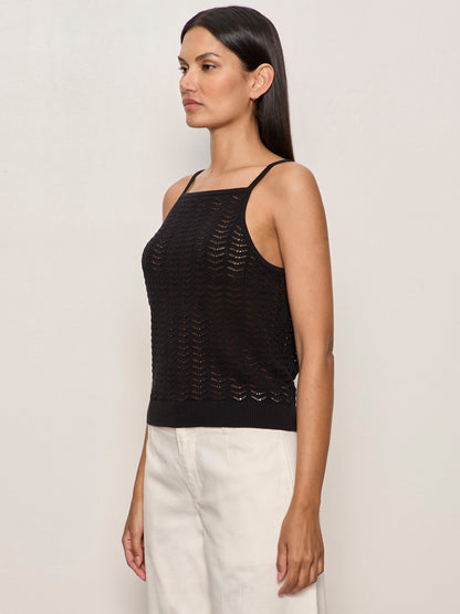 FOR KEEPS POINTELLE TANK BLACK | Sanctuary Clothing