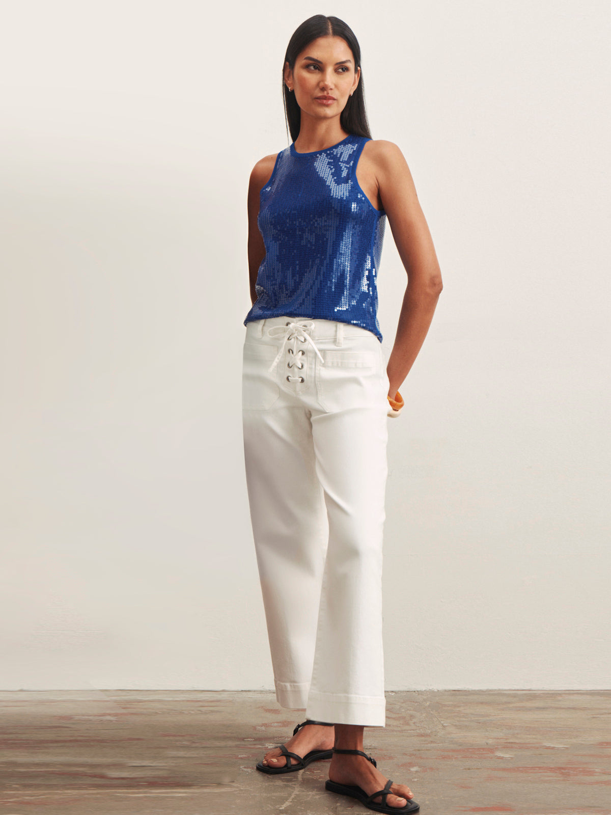 SUMMER SHINE SEQUIN SHELL LUMINOUS BLUE | Sanctuary Clothing