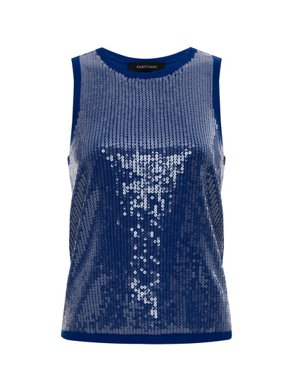SUMMER SHINE SEQUIN SHELL LUMINOUS BLUE | Sanctuary Clothing