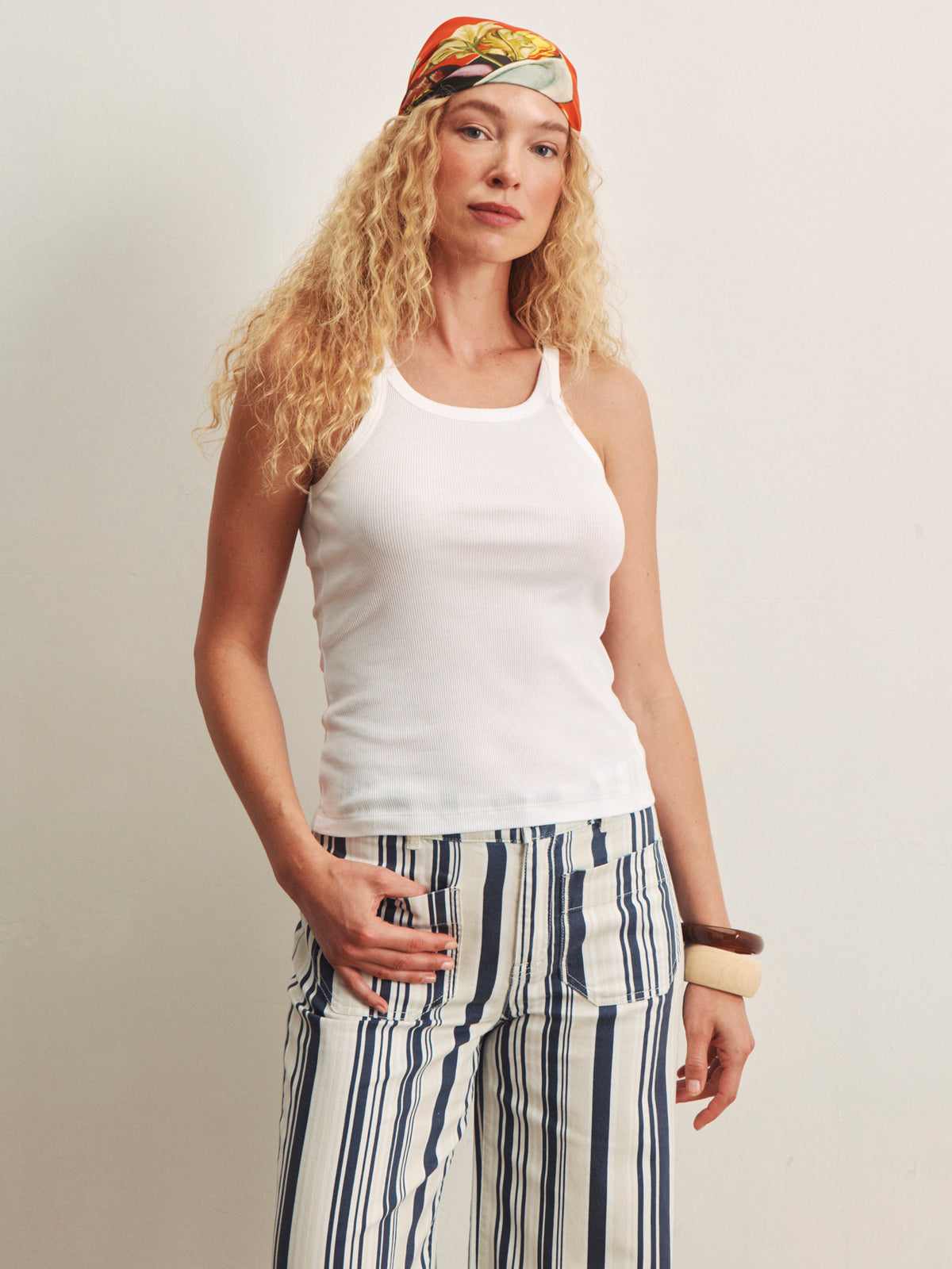 SPRINTER RIB TANK WHITE | Sanctuary Clothing