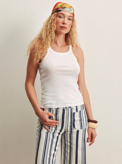 SPRINTER RIB TANK WHITE | Sanctuary Clothing